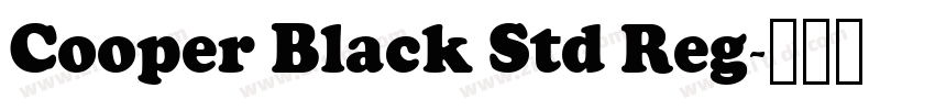 Cooper Black Std Reg字体转换
